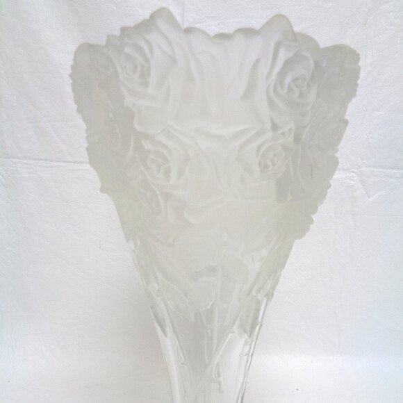 Shannon Ireland Accents Crystal Rose Vase made in Czech Republic - Picture 5 of 6